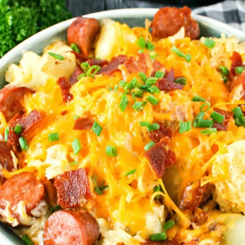 Crockpot Cheesy Keilbasa Meal