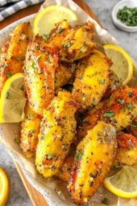 Lemon Pepper Wings with Honey
