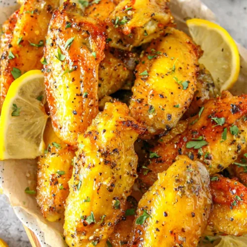 Lemon Pepper Wings with Honey