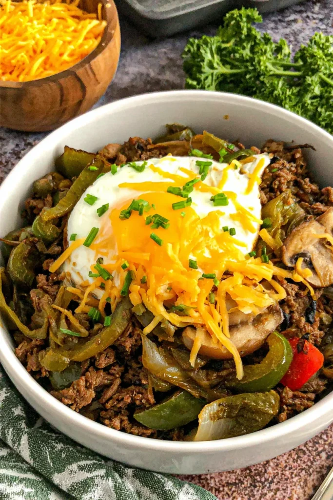 Philly Cheesesteak Bowls – Quick & Low-Carb Dinner!