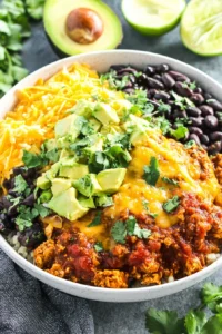 Slow Cooker (Crockpot) Chicken Burrito Bowl