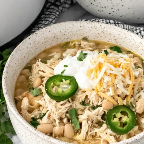 The Easiest Crockpot White Chicken Chili with Cream Cheese (Kid-Friendly Fall Dinner Recipe!)
