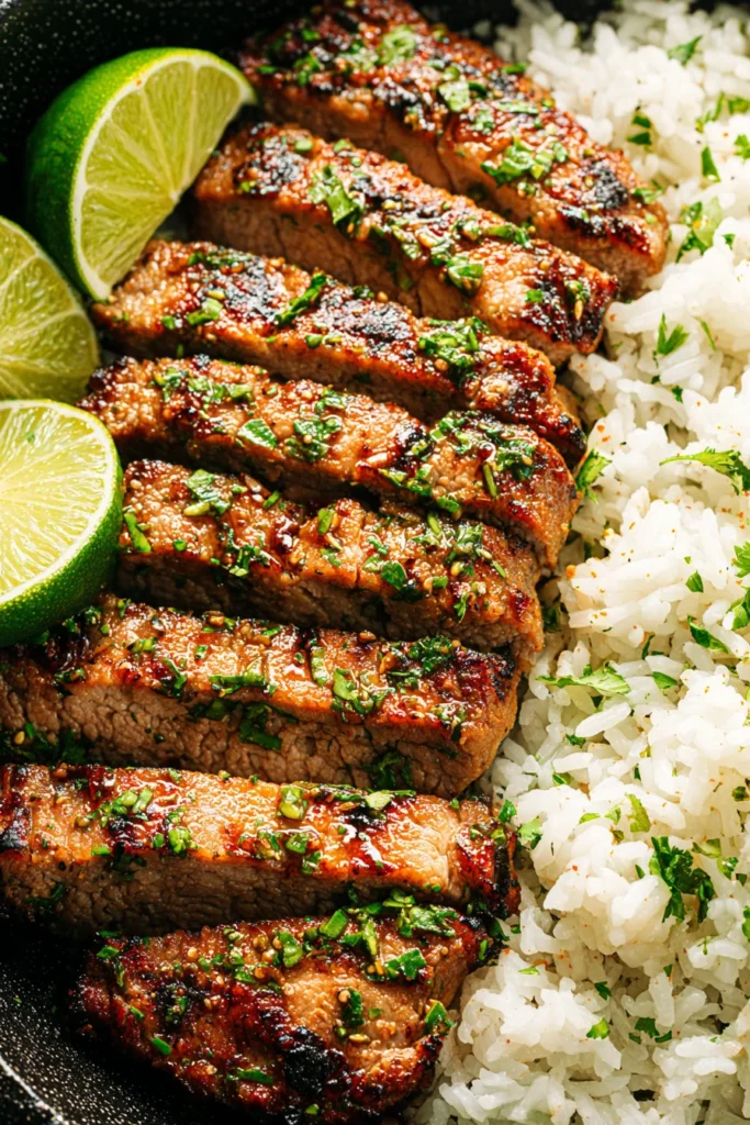 Zesty Ginger Lime Pork with Creamy Coconut Rice – 30-Minute Dinner
