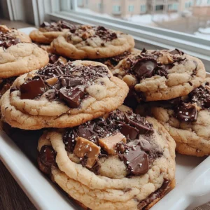 Brown Butter Coffee Toffee Cookies