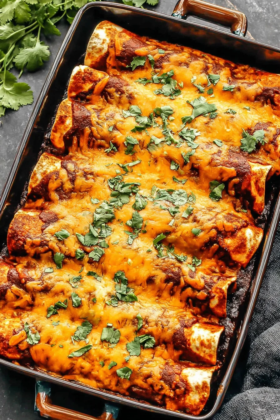 Easy Bean and Cheese Enchiladas