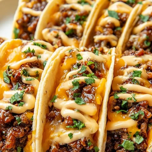 Garlic Butter Honey BBQ Beef Tacos