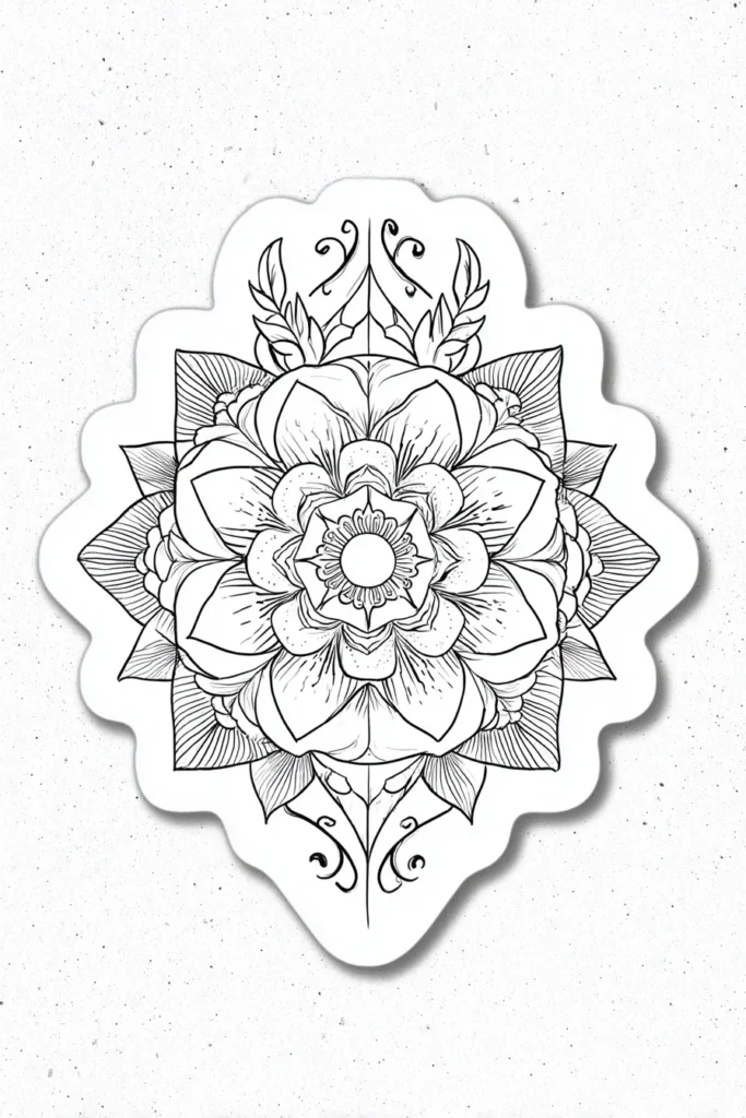 Zen Turtle: Mandala & Doodle Serenity Sticker
