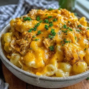 Slow Cooker BBQ Pulled Chicken Mac & Cheese