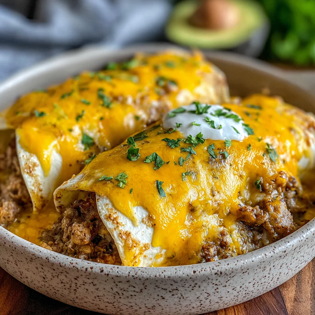 Slow Cooker Cheesy Chicken Enchilada Casserole