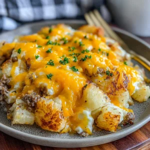 Slow Cooker Cheesy Hashbrown Breakfast Casserole