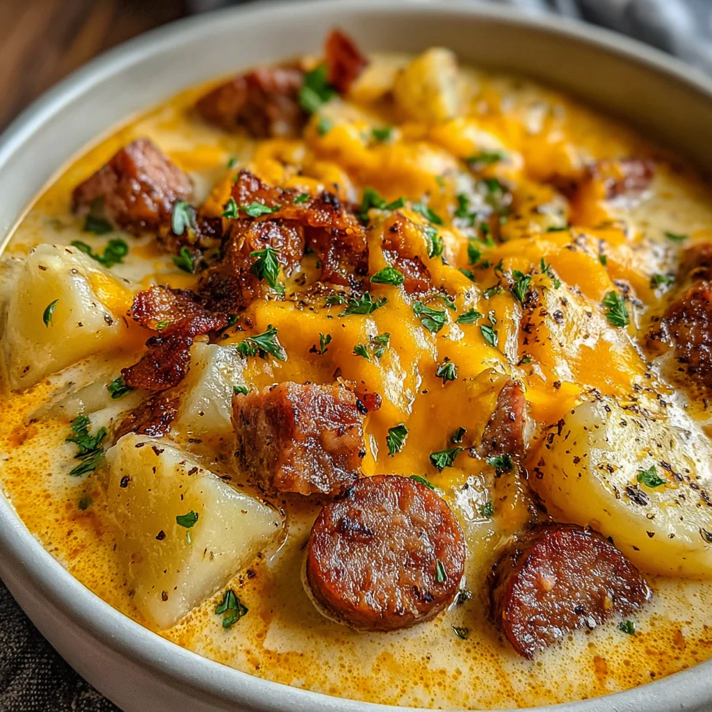 Slow Cooker Creamy Ham and Potato Chowder
