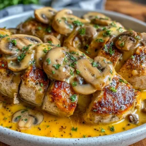 Slow Cooker Creamy Mushroom Pork Tenderloin