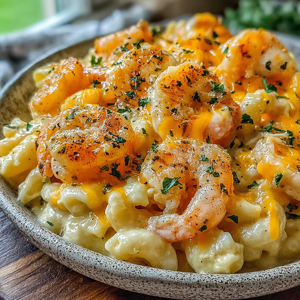 Slow Cooker Creamy Shrimp Alfredo Pasta