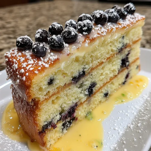 Blueberry Swirl Layer Cake