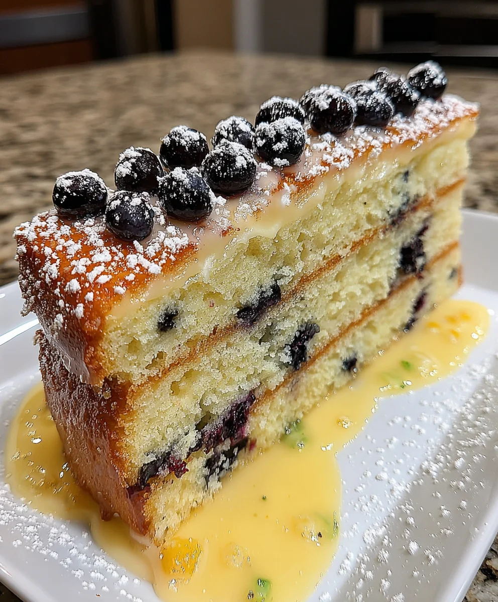 Blueberry Swirl Layer Cake