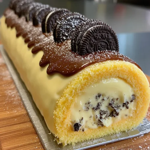 Cookies and Cream Cheesecake Roll