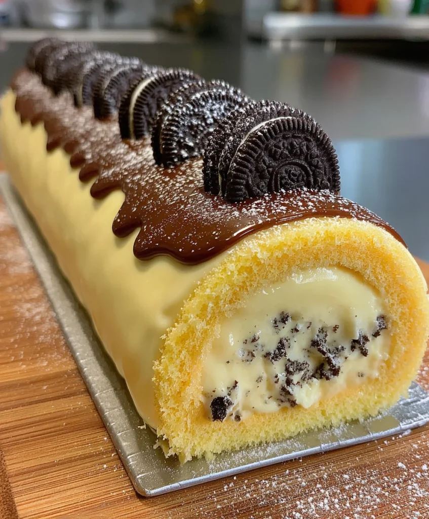 Cookies and Cream Cheesecake Roll