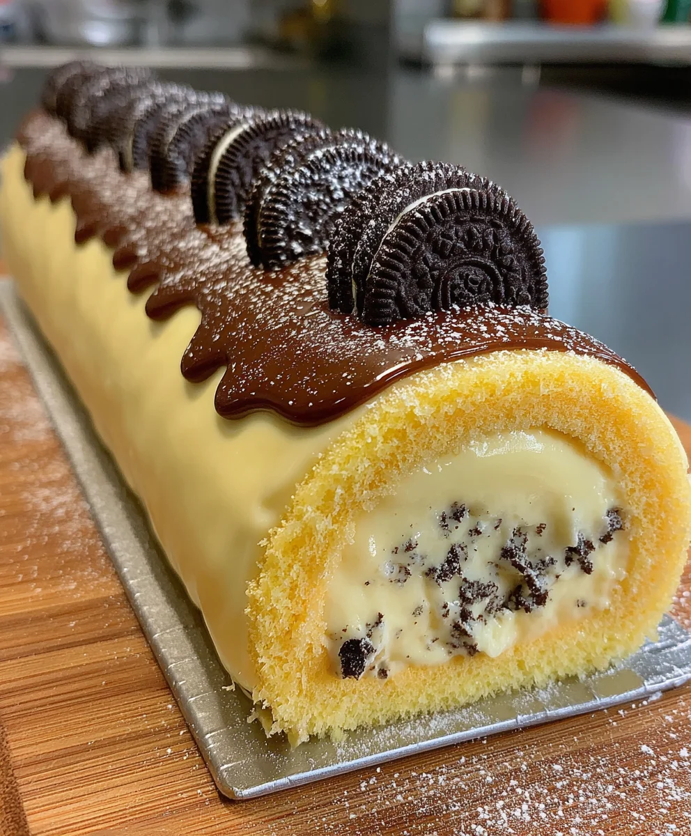 Cookies and Cream Cheesecake Roll
