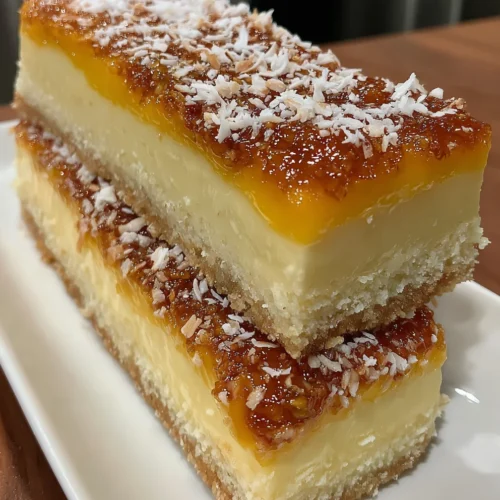 Mango Coconut Cheesecake Bars