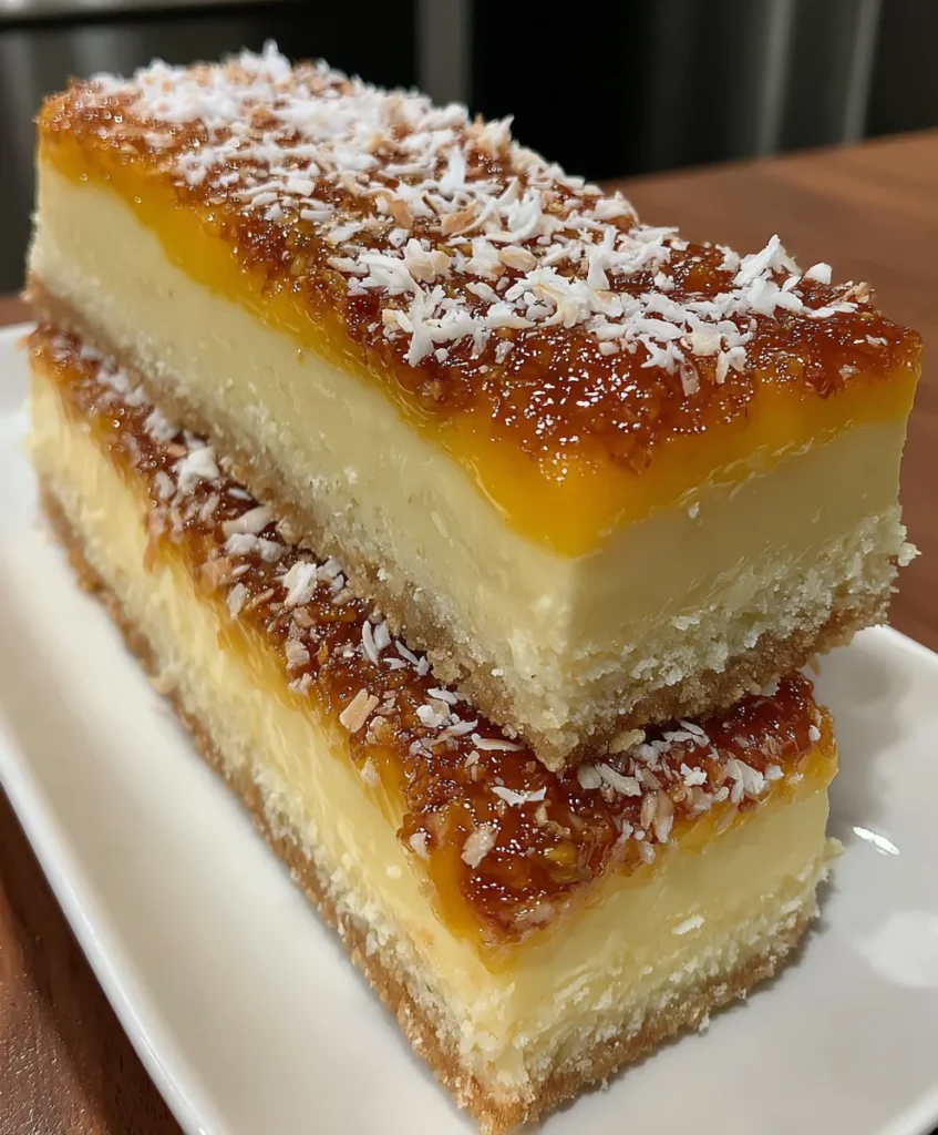 Mango Coconut Cheesecake Bars