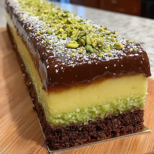 Pistachio Chocolate Mousse Cake
