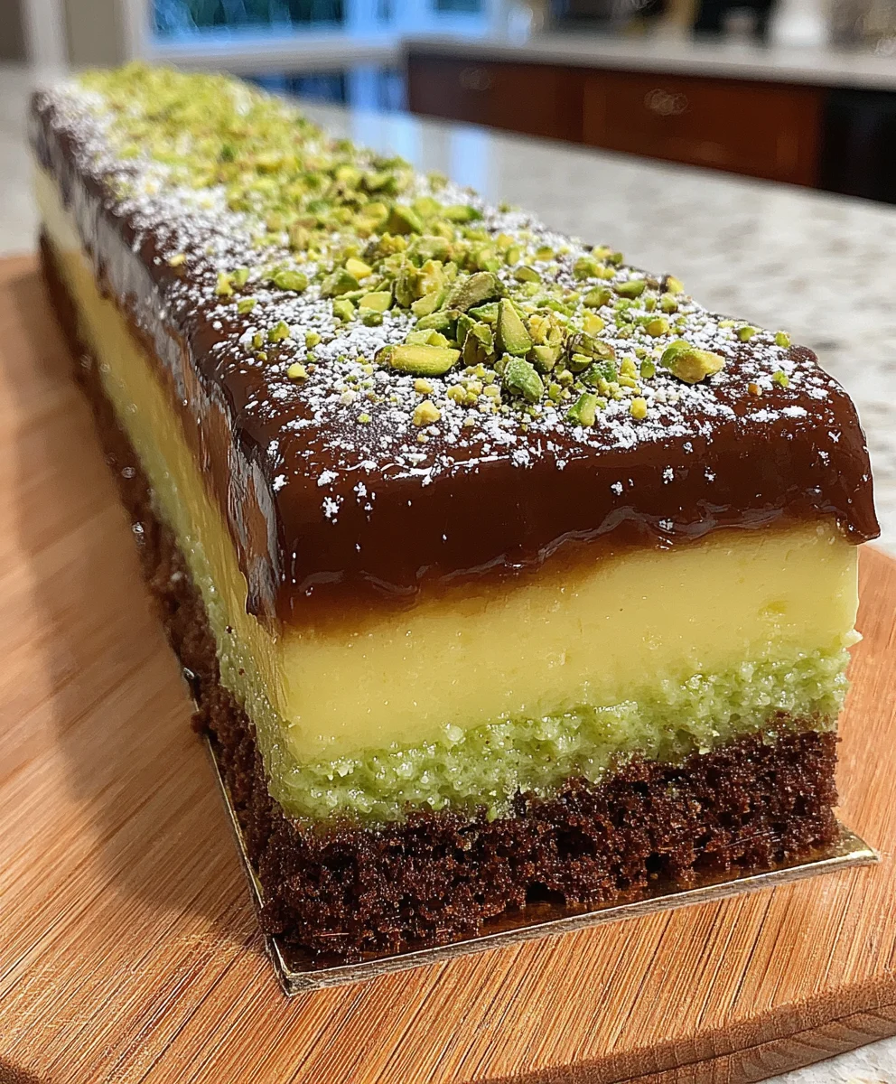 Pistachio Chocolate Mousse Cake