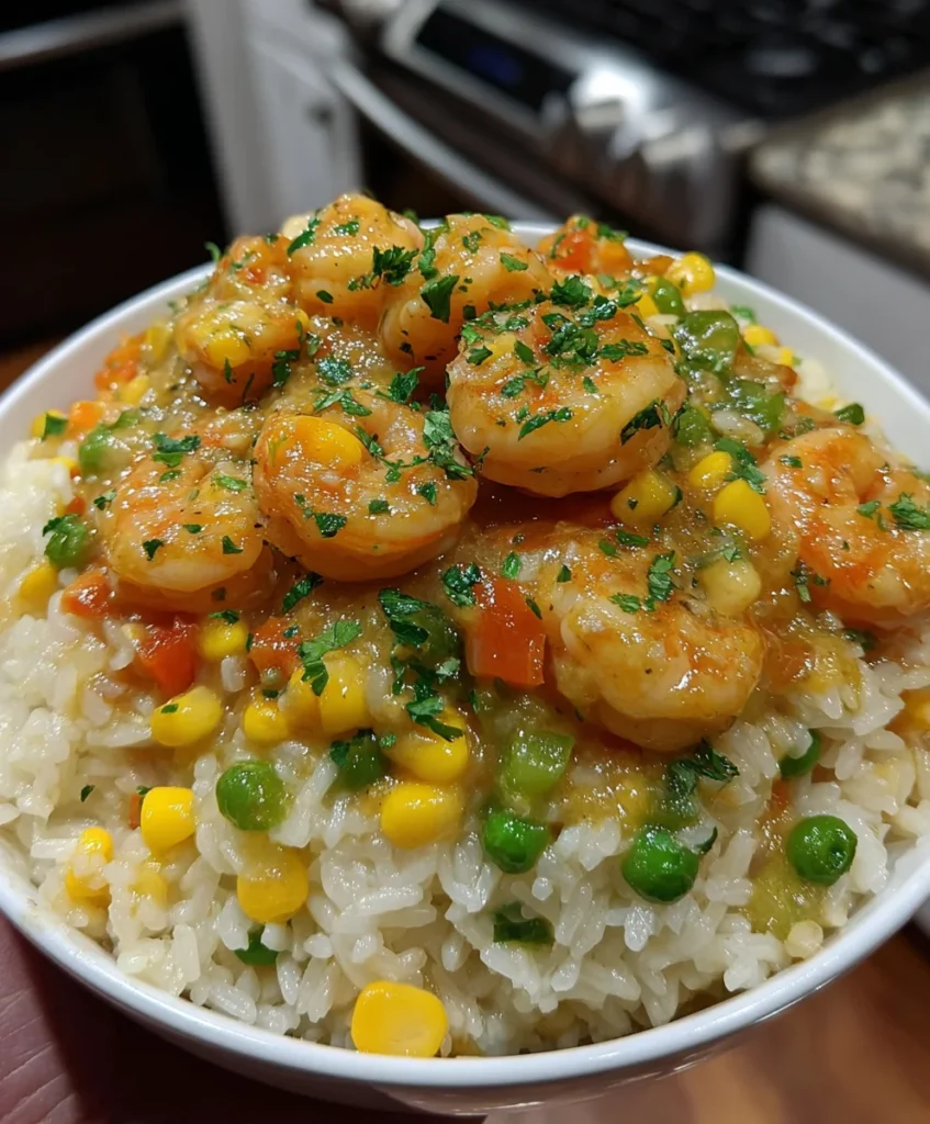 Slow Cooker Cajun Shrimp & Rice Casserole