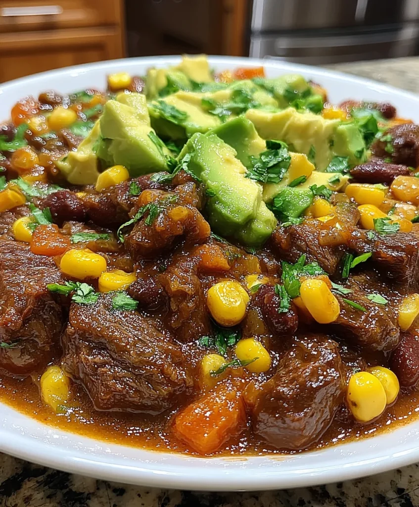 Slow Cooker Chipotle Beef & Black Bean Chili