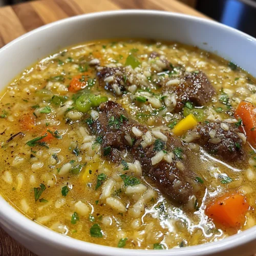 Slow Cooker Creamy Beef & Wild Rice Soup