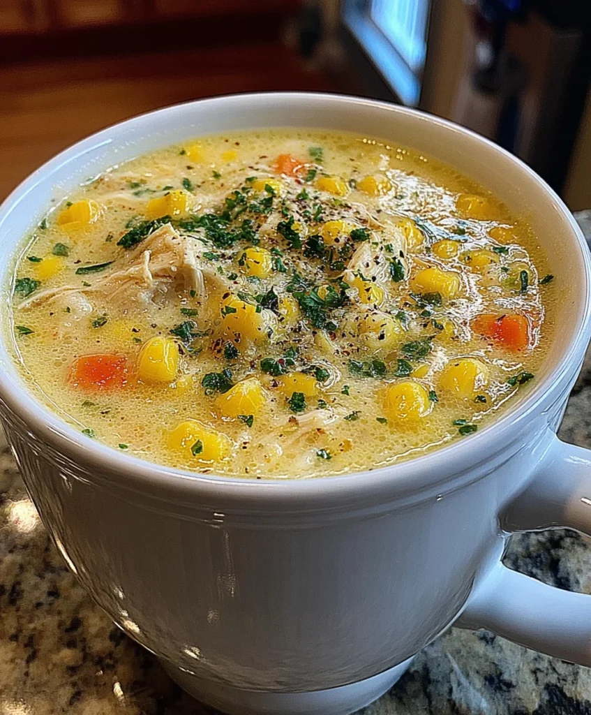 Slow Cooker Creamy Chicken & Corn Chowder