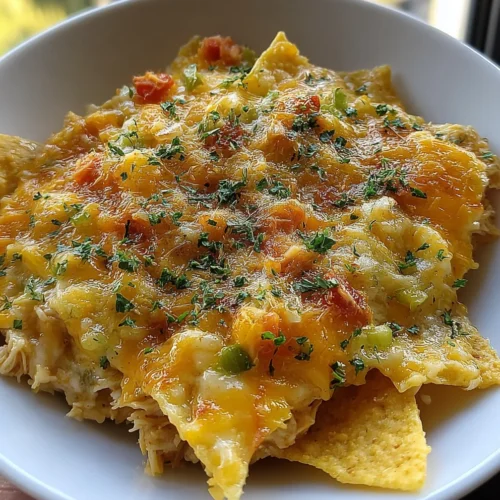 Slow Cooker Creamy Chicken Nacho Casserole