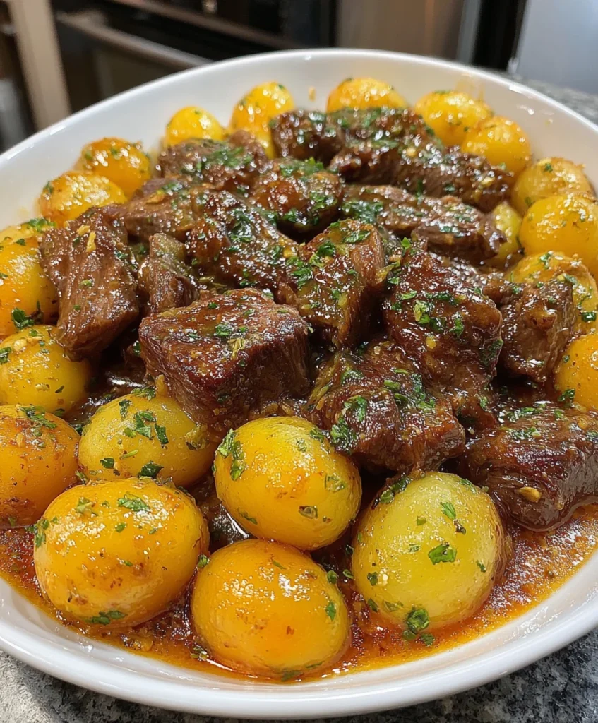 Slow Cooker Creamy Ranch Beef & Potatoes