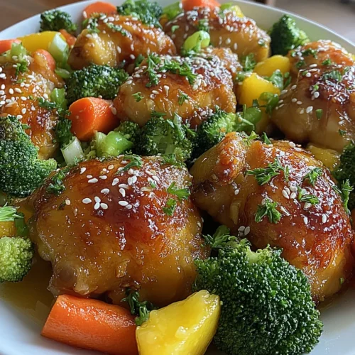 Slow Cooker Ginger Honey Chicken & Vegetables