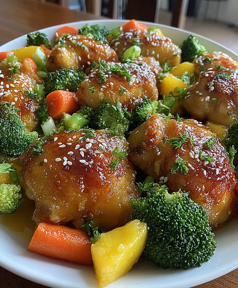 Slow Cooker Ginger Honey Chicken & Vegetables