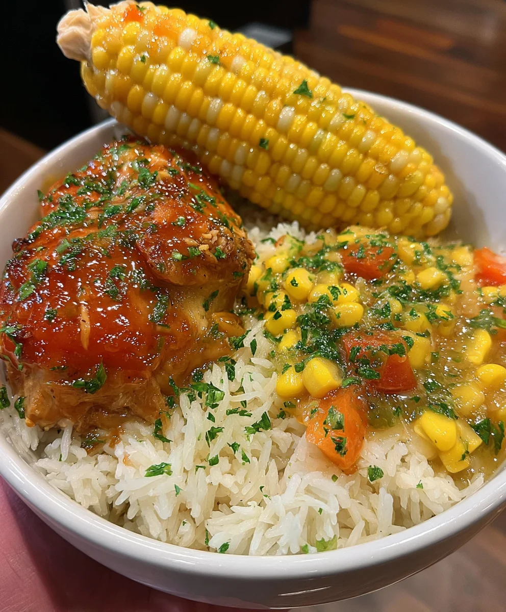 Slow Cooker Honey Butter Chicken & Corn