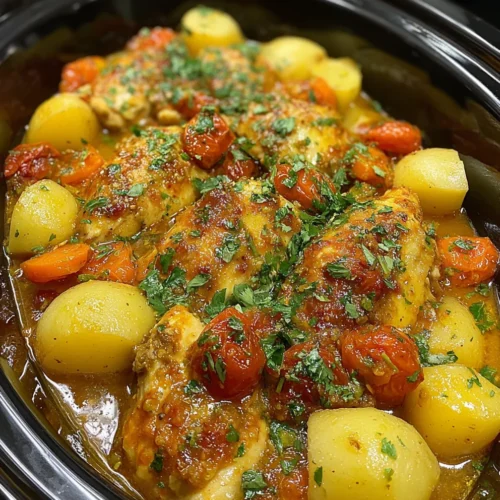 Slow Cooker Mediterranean Chicken & Potatoes