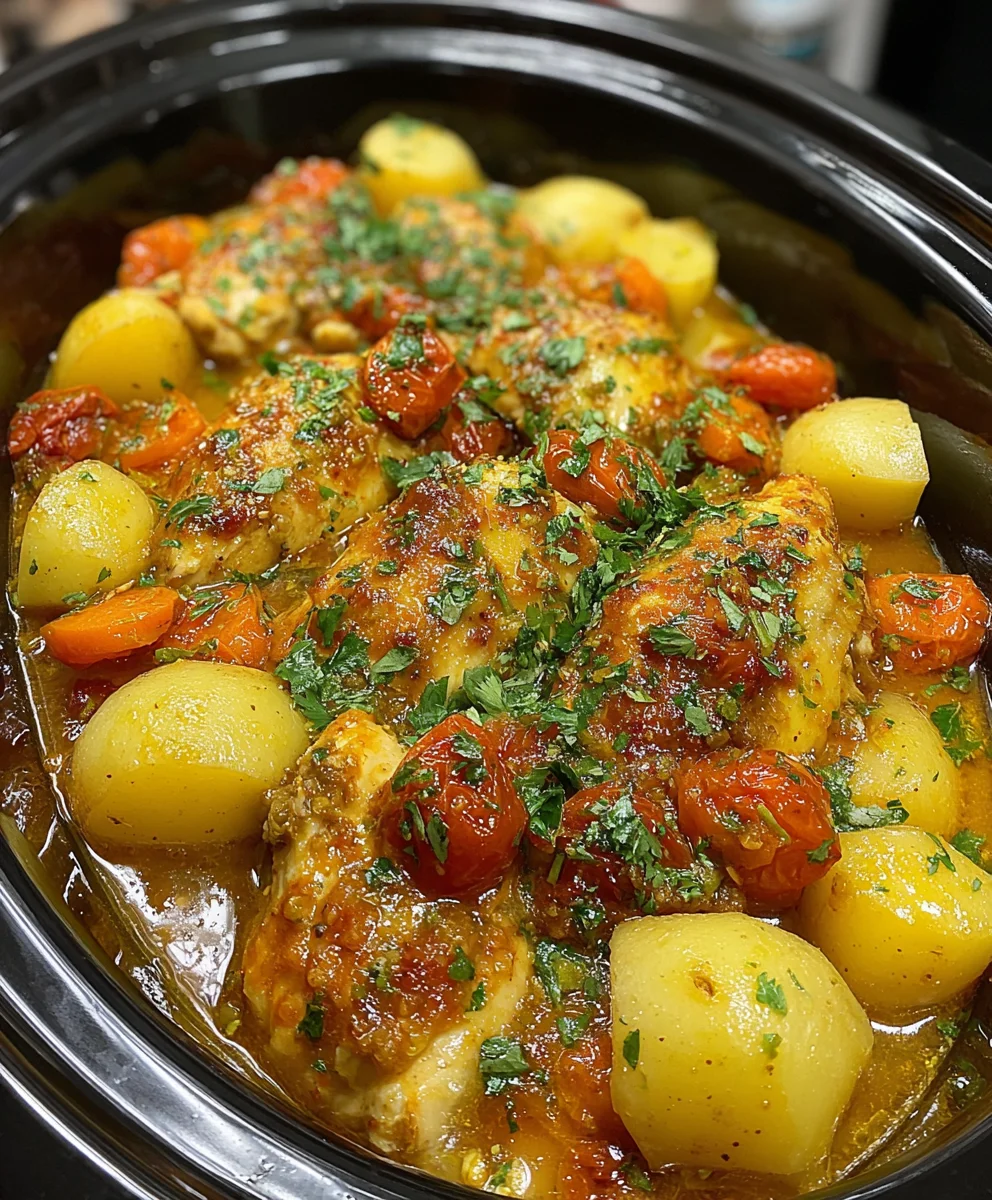 Slow Cooker Mediterranean Chicken & Potatoes