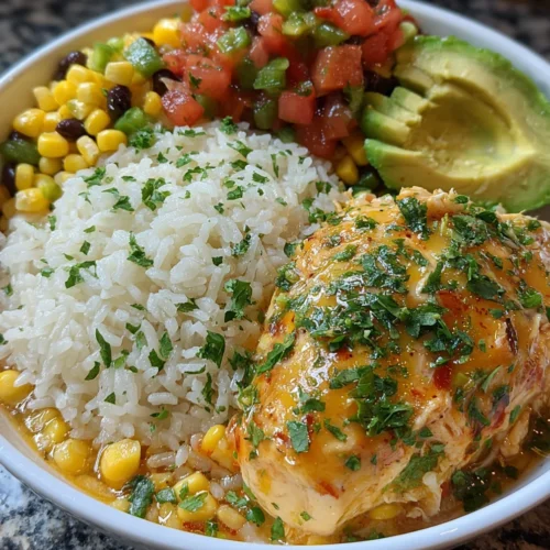 Slow Cooker Mexican Fiesta Chicken & Rice