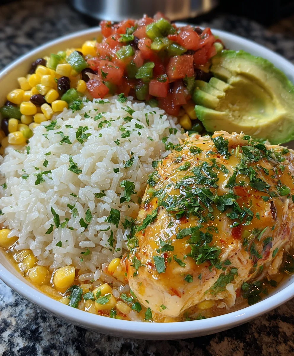 Slow Cooker Mexican Fiesta Chicken & Rice