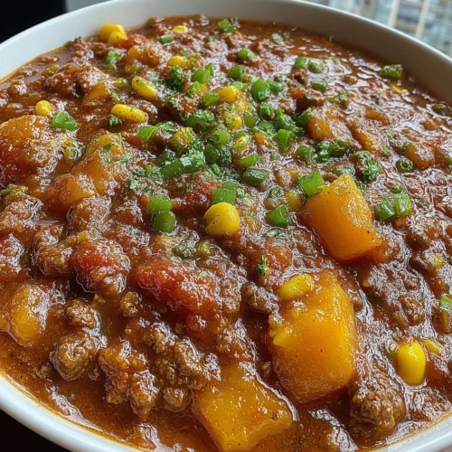 Slow Cooker Spicy Beef & Sweet Potato Chili