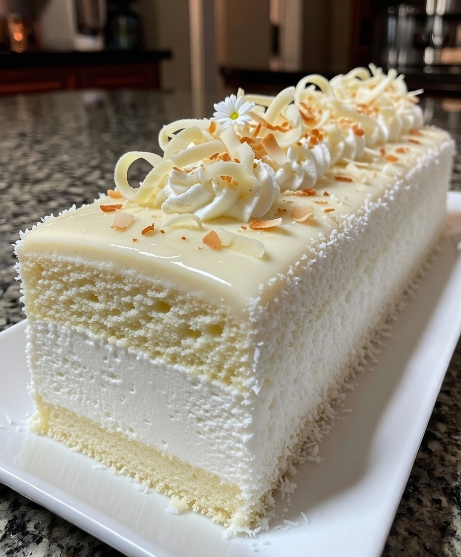 White Chocolate Coconut Mousse Cake
