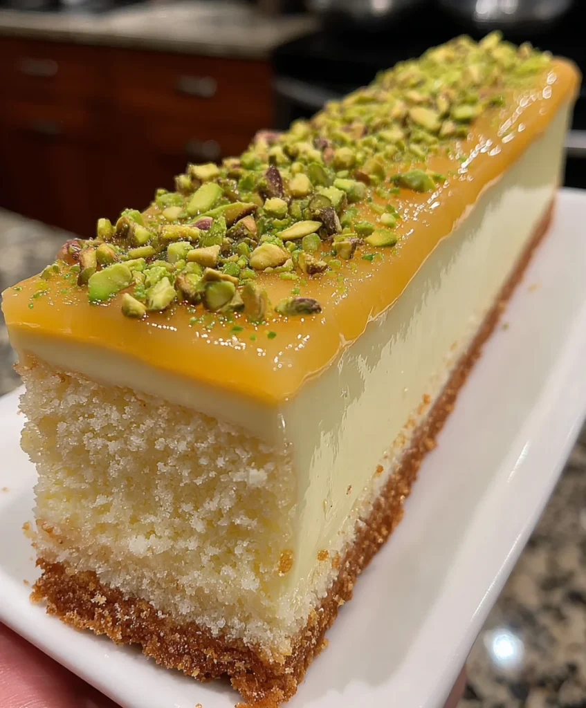 White Chocolate Pistachio Mousse Cake