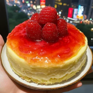 Lemon Raspberry Swirl Mousse Cake