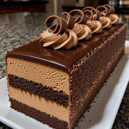 Triple Chocolate Fudge Mirror Glaze Cake