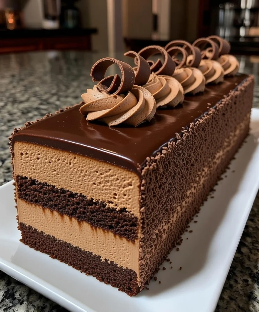 Triple Chocolate Fudge Mirror Glaze Cake