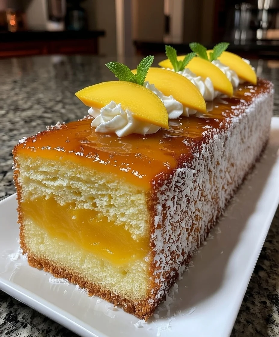 Tropical Mango Coconut Cream Loaf