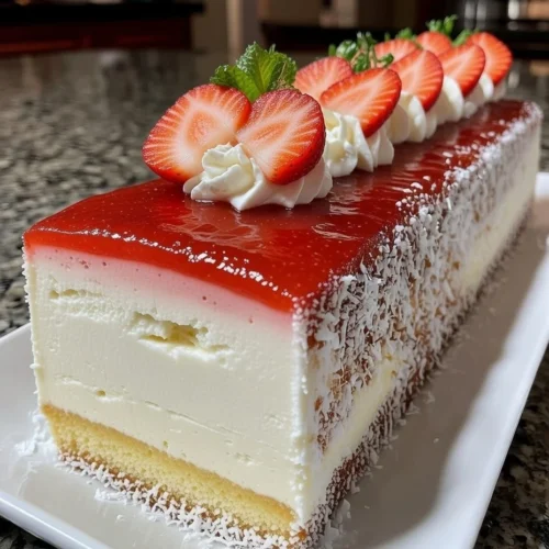 layer strawberry Cheesecake