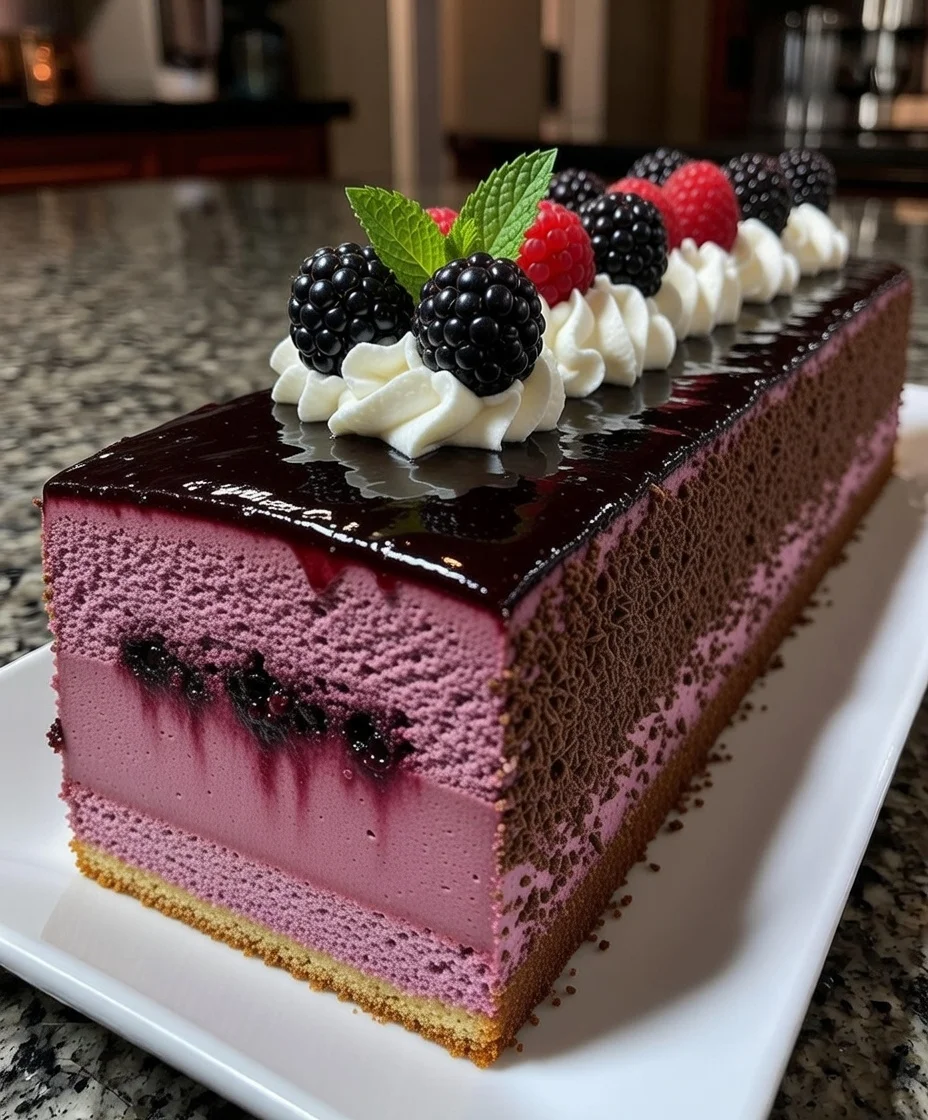 Blackberry Mousse Cake