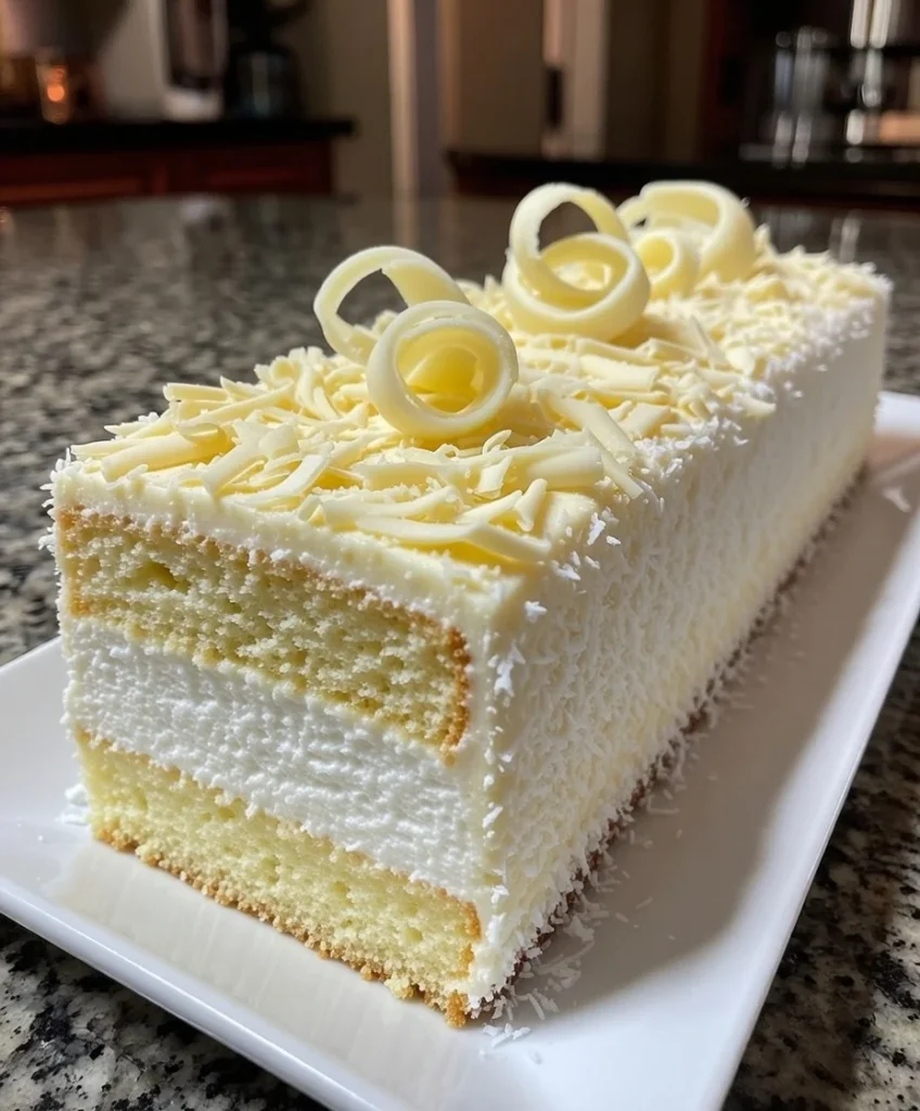 Coconut White Chocolate Mousse Cake