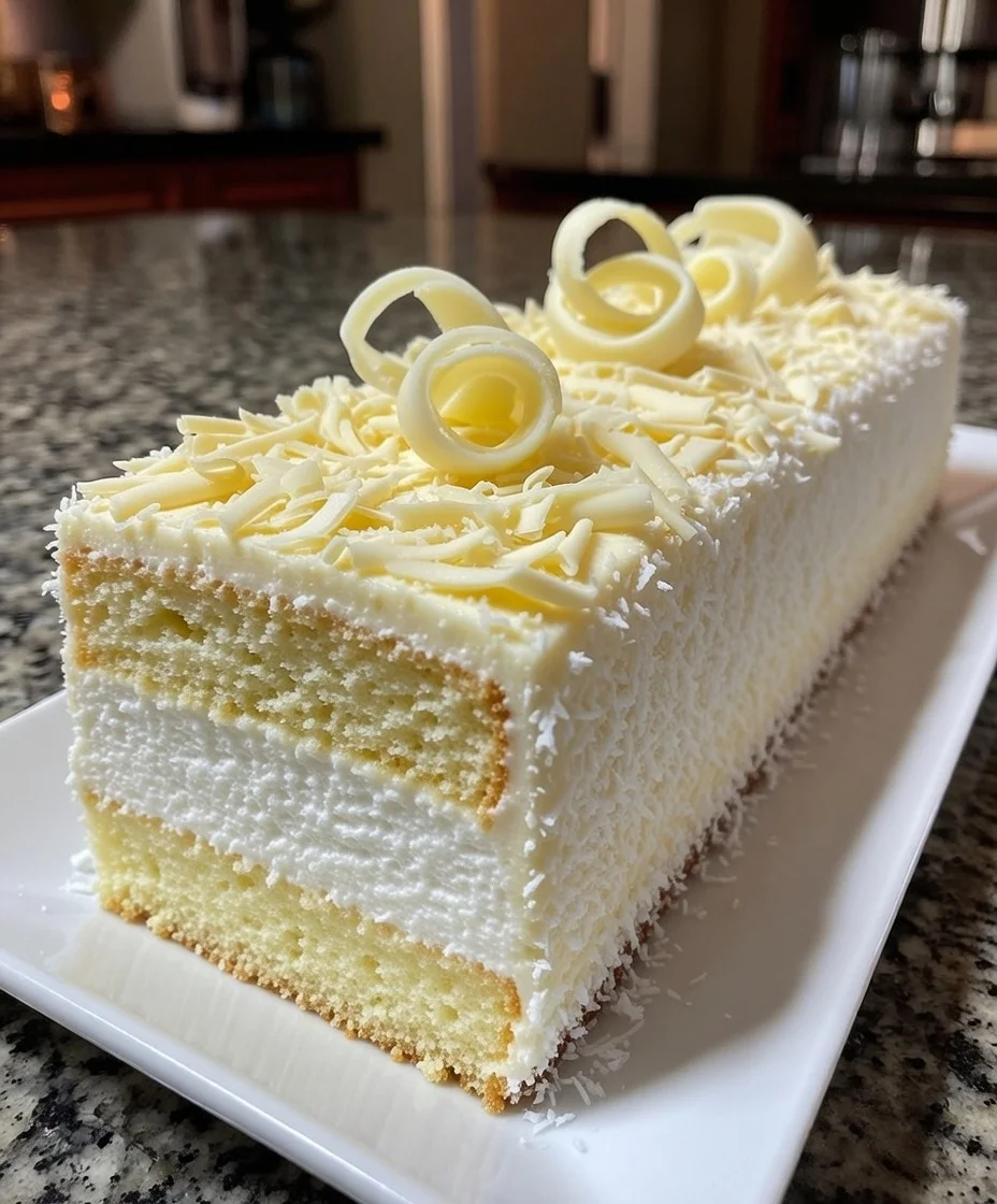 Coconut White Chocolate Mousse Cake